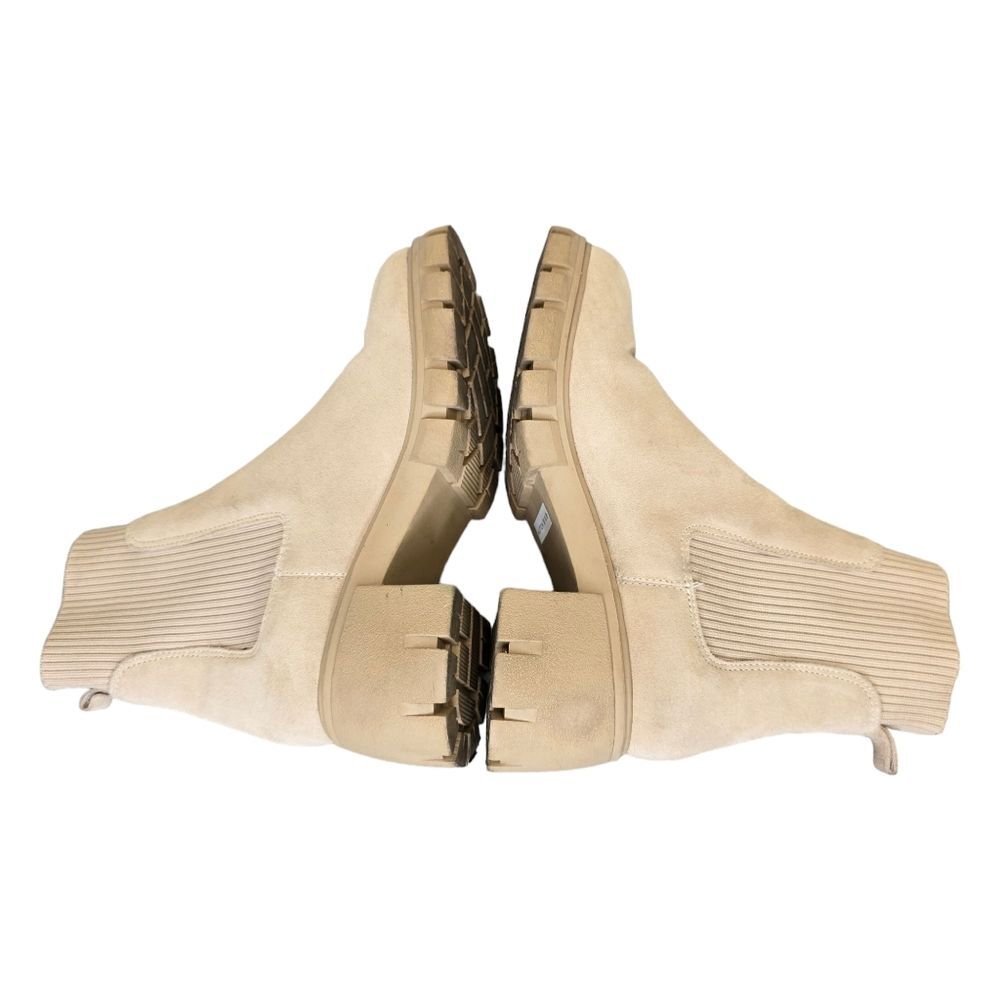 Steve Madden Women's Hutch Tan Sand Suede Chelsea Chunky Heel Boots Sz 9 - Picture 5 of 15